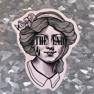 “The End” Gothic Waterproof Vinyl Sticker